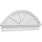 Ekena Millwork Segment Arch 4 Spoke Architectural Grade PVC Combination Pediment, 48"W x 18-7/8"H x 2-3/4"P PEDPC048X190SEG04 - alternate 1